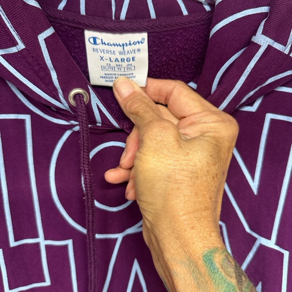 Champion Hoodie in Bold Purple and Blue - Picture 3 of 10